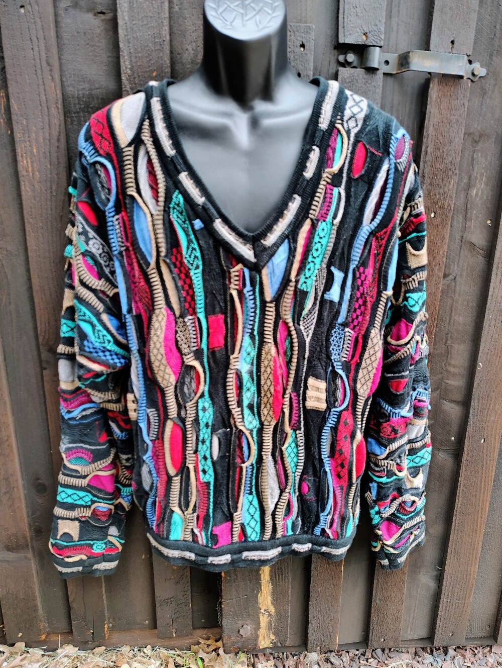 Men's COOGI Multicolor V-Neck Sweater